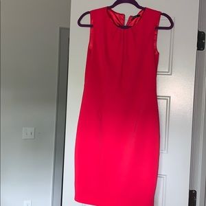 Beautiful silky feeling red Tahari dress